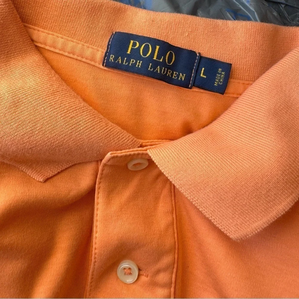 POLO RALPH LAUREN SIZE LARGE ORANGE SHORT SLEEVE POLO SHIRT